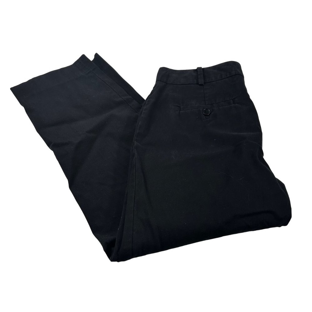 Talbots Women's Sz 4 Pant Signature Dress Slacks Two Back Pockets Black Preowned - Picture 2 of 14